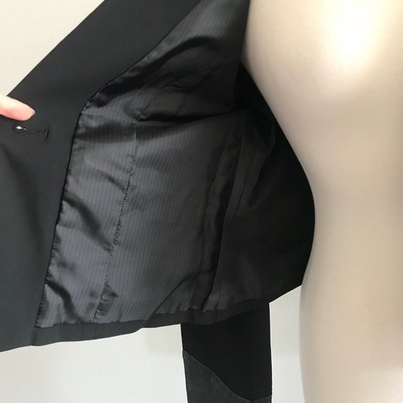 Elizabeth and James Blazer Leather Patched Sz 10 - Picture 5 of 7